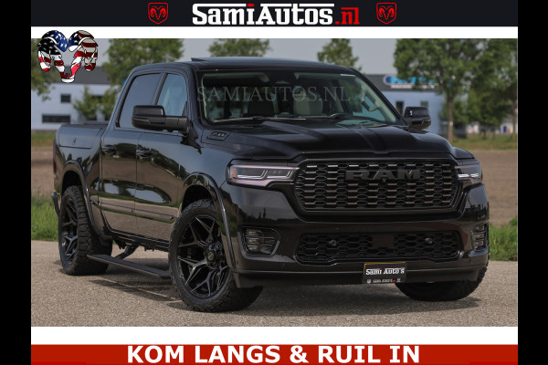 Dodge Ram TUNGSTEN BLACK OPS | 540 PK | HIGH END | MASSAGE | RAM VOL | LIMITED EDITION | DC | ROYALE 5 PERSOONS DUBBELE CABINE | GRIJSKENTEKEN | MEEST LUXE PICK UP | EERSTE EIGENAAR |