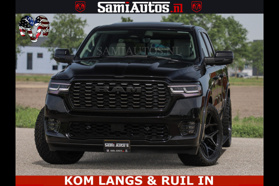 Dodge Ram TUNGSTEN BLACK OPS | 540 PK | HIGH END | MASSAGE | RAM VOL | LIMITED EDITION | DC | ROYALE 5 PERSOONS DUBBELE CABINE | GRIJSKENTEKEN | MEEST LUXE PICK UP | EERSTE EIGENAAR |
