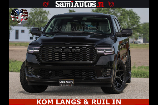 Dodge Ram TUNGSTEN BLACK OPS | 540 PK | HIGH END | MASSAGE | RAM VOL | LIMITED EDITION | DC | ROYALE 5 PERSOONS DUBBELE CABINE | GRIJSKENTEKEN | MEEST LUXE PICK UP | EERSTE EIGENAAR |