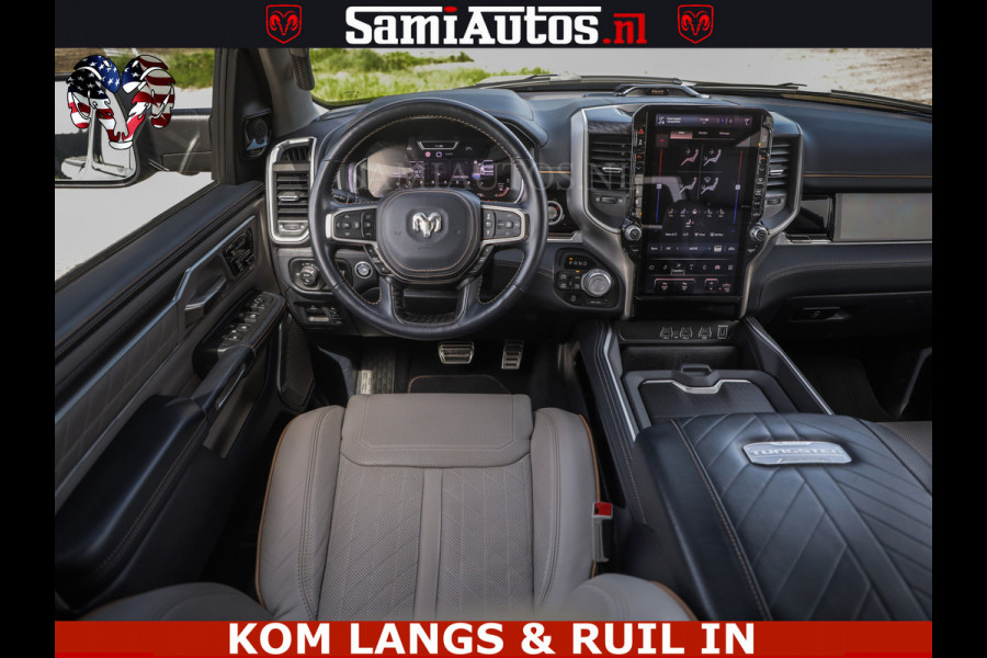 Dodge Ram TUNGSTEN BLACK OPS | 540 PK | HIGH END | MASSAGE | RAM VOL | LIMITED EDITION | DC | ROYALE 5 PERSOONS DUBBELE CABINE | GRIJSKENTEKEN | MEEST LUXE PICK UP | EERSTE EIGENAAR |