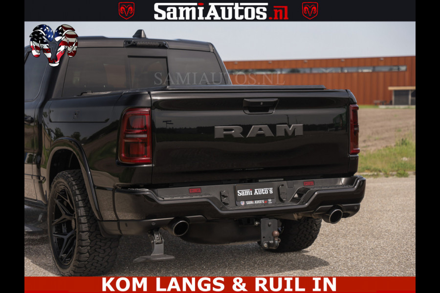 Dodge Ram TUNGSTEN BLACK OPS | 540 PK | HIGH END | MASSAGE | RAM VOL | LIMITED EDITION | DC | ROYALE 5 PERSOONS DUBBELE CABINE | GRIJSKENTEKEN | MEEST LUXE PICK UP | EERSTE EIGENAAR |