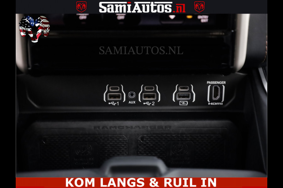Dodge Ram TUNGSTEN BLACK OPS | 540 PK | HIGH END | MASSAGE | RAM VOL | LIMITED EDITION | DC | ROYALE 5 PERSOONS DUBBELE CABINE | GRIJSKENTEKEN | MEEST LUXE PICK UP | EERSTE EIGENAAR |