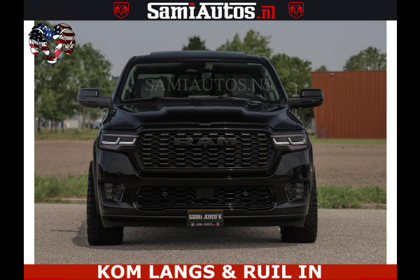Dodge Ram TUNGSTEN BLACK OPS | 540 PK | HIGH END | MASSAGE | RAM VOL | LIMITED EDITION | DC | ROYALE 5 PERSOONS DUBBELE CABINE | GRIJSKENTEKEN | MEEST LUXE PICK UP | EERSTE EIGENAAR |