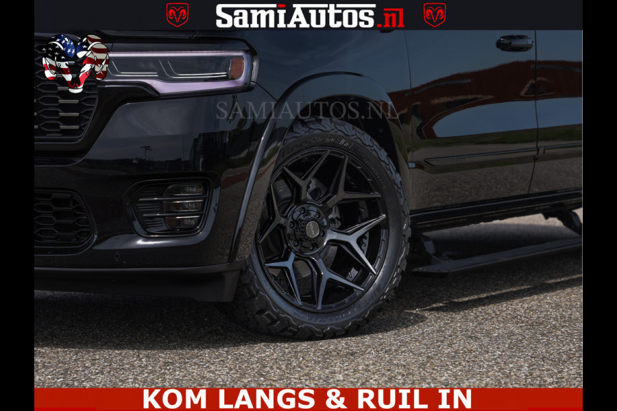 Dodge Ram TUNGSTEN BLACK OPS | 540 PK | HIGH END | MASSAGE | RAM VOL | LIMITED EDITION | DC | ROYALE 5 PERSOONS DUBBELE CABINE | GRIJSKENTEKEN | MEEST LUXE PICK UP | EERSTE EIGENAAR |