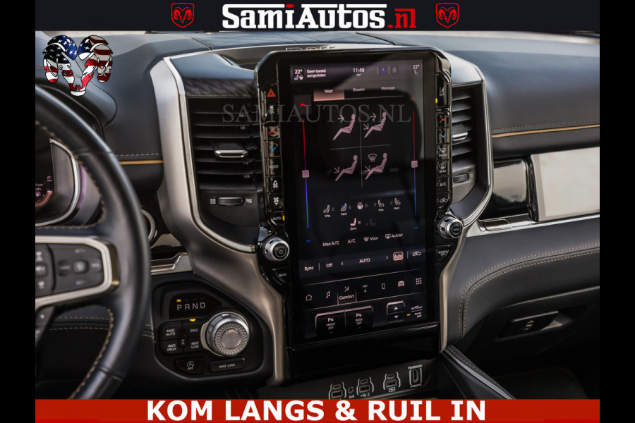 Dodge Ram TUNGSTEN BLACK OPS | 540 PK | HIGH END | MASSAGE | RAM VOL | LIMITED EDITION | DC | ROYALE 5 PERSOONS DUBBELE CABINE | GRIJSKENTEKEN | MEEST LUXE PICK UP | EERSTE EIGENAAR |