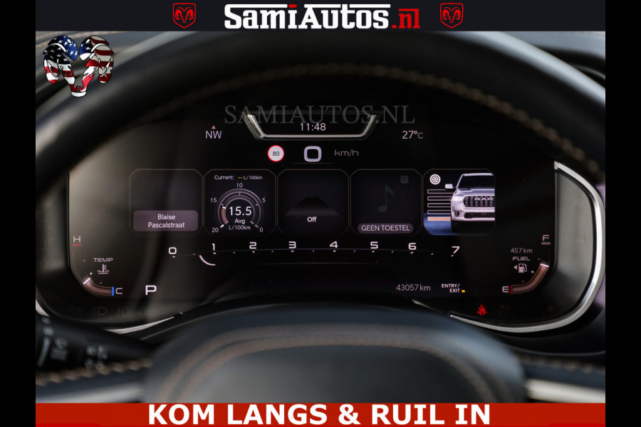 Dodge Ram TUNGSTEN BLACK OPS | 540 PK | HIGH END | MASSAGE | RAM VOL | LIMITED EDITION | DC | ROYALE 5 PERSOONS DUBBELE CABINE | GRIJSKENTEKEN | MEEST LUXE PICK UP | EERSTE EIGENAAR |
