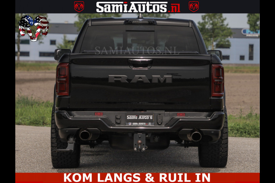 Dodge Ram TUNGSTEN BLACK OPS | 540 PK | HIGH END | MASSAGE | RAM VOL | LIMITED EDITION | DC | ROYALE 5 PERSOONS DUBBELE CABINE | GRIJSKENTEKEN | MEEST LUXE PICK UP | EERSTE EIGENAAR |