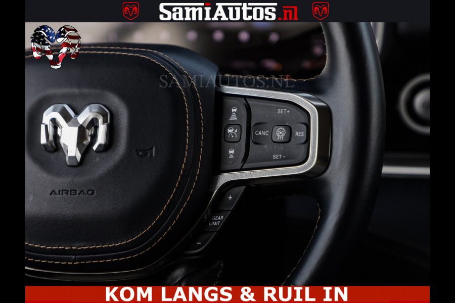 Dodge Ram TUNGSTEN BLACK OPS | 540 PK | HIGH END | MASSAGE | RAM VOL | LIMITED EDITION | DC | ROYALE 5 PERSOONS DUBBELE CABINE | GRIJSKENTEKEN | MEEST LUXE PICK UP | EERSTE EIGENAAR |