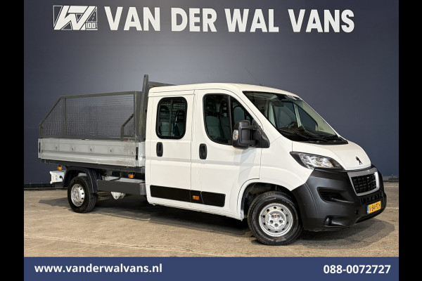 Peugeot Boxer 2.0 BlueHDI 130pk Pick up Dubbel Cabine Open laadbak Euro6 Airco | 7-Zits | Trekhaak | Navigatie