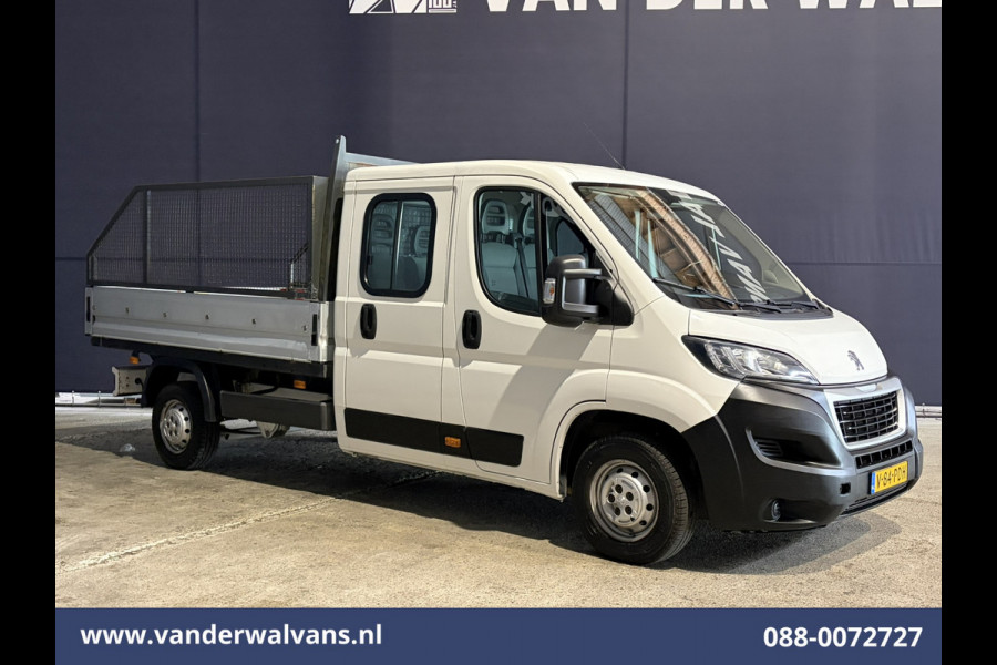 Peugeot Boxer 2.0 BlueHDI 130pk Pick up Dubbel Cabine Open laadbak Euro6 Airco | 7-Zits | Trekhaak | Navigatie
