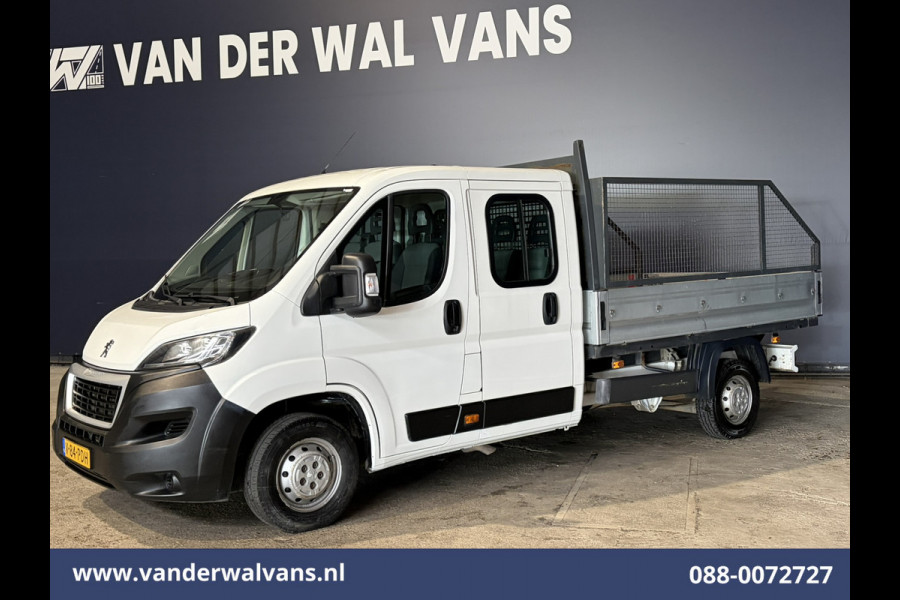 Peugeot Boxer 2.0 BlueHDI 130pk Pick up Dubbel Cabine Open laadbak Euro6 Airco | 7-Zits | Trekhaak | Navigatie