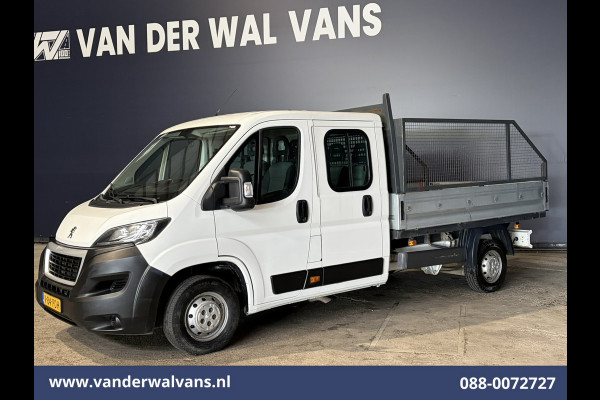 Peugeot Boxer 2.0 BlueHDI 130pk Pick up Dubbel Cabine Open laadbak Euro6 Airco | 7-Zits | Trekhaak | Navigatie
