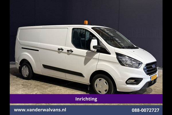 Ford Transit Custom 2.0 TDCI 130pk L2H1 Inrichting Euro6 Airco | Camera | Omvormer | LED | Cruisecontrol | Verwarmde voorruit Parkeersensoren, 2800kg trekvermogen, Bijrijdersbank