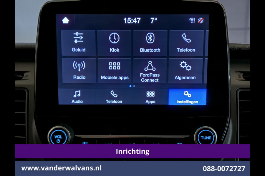 Ford Transit Custom 2.0 TDCI 130pk L2H1 Inrichting Euro6 Airco | Camera | Omvormer | LED | Cruisecontrol | Verwarmde voorruit Parkeersensoren, 2800kg trekvermogen, Bijrijdersbank