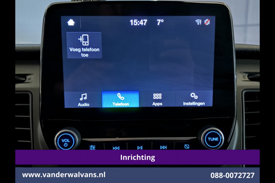Ford Transit Custom 2.0 TDCI 130pk L2H1 Inrichting Euro6 Airco | Camera | Omvormer | LED | Cruisecontrol | Verwarmde voorruit Parkeersensoren, 2800kg trekvermogen, Bijrijdersbank
