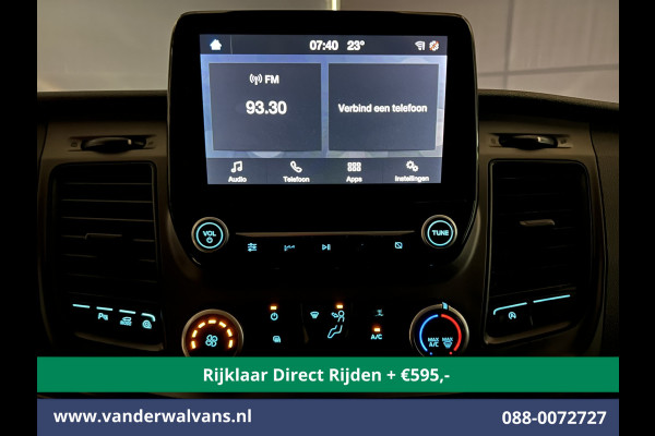 Ford Transit Custom 2.0 TDCI L2H1 Euro6 Airco | Camera | Android auto | Cruisecontrol | Parkeersensoren verwarmde voorruit, bijrijdersbank, 2800kg trekvermogen