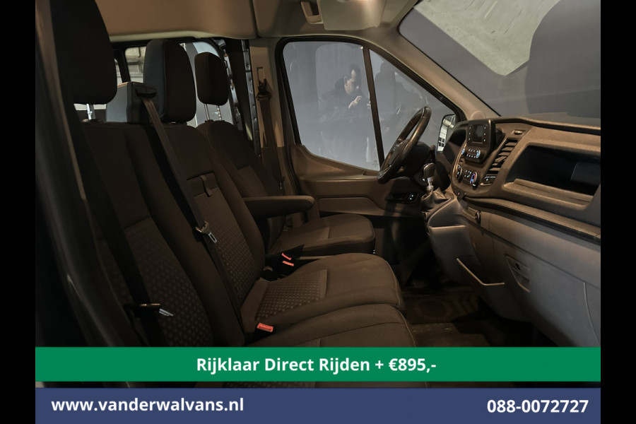 Ford Transit 2.0 TDCI 185pk L4H3 Dubbele Cabine Euro6 *Rijklaar Direct Rijden* Airco | 6-Zits | Camera | Cruisecontrol Parkeersensoren, 2800kg trekvermogen