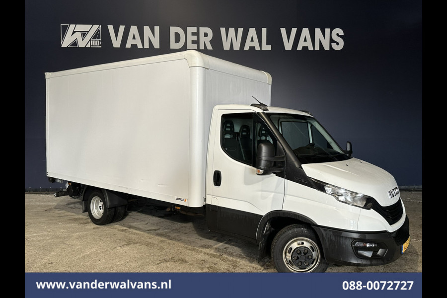 Iveco Daily 35C16H 157pk Dubbel Lucht Bakwagen 4.35m lang Laadklep Euro6 Airco | 980kg laadvermogen Bijrijdersbank