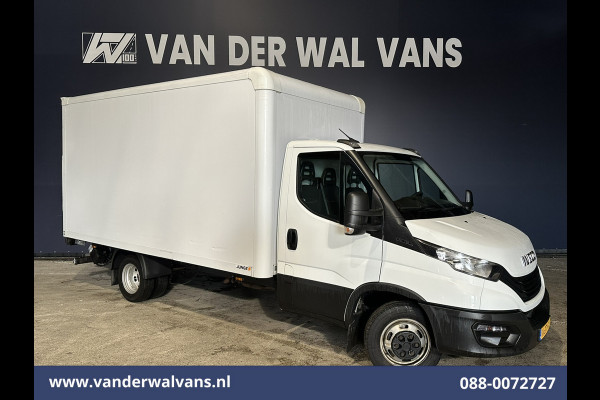 Iveco Daily 35C16H 157pk Dubbel Lucht Bakwagen 4.35m lang Laadklep Euro6 Airco | 980kg laadvermogen Bijrijdersbank