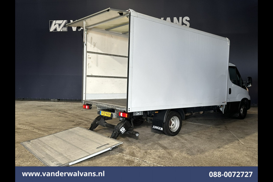 Iveco Daily 35C16H 157pk Dubbel Lucht Bakwagen 4.35m lang Laadklep Euro6 Airco | 980kg laadvermogen Bijrijdersbank