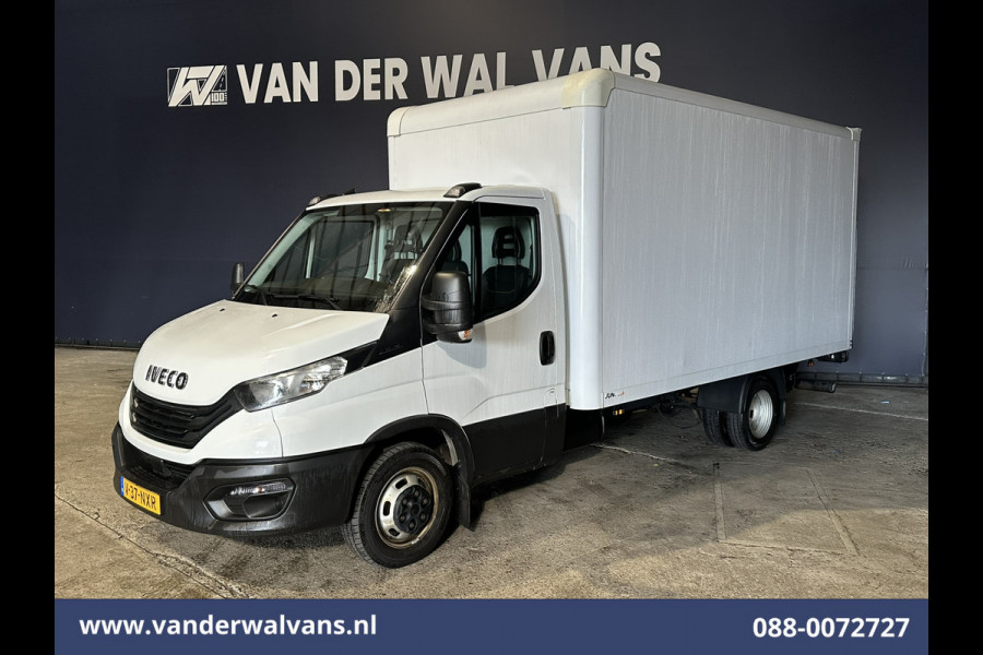Iveco Daily 35C16H 157pk Dubbel Lucht Bakwagen 4.35m lang Laadklep Euro6 Airco | 980kg laadvermogen Bijrijdersbank