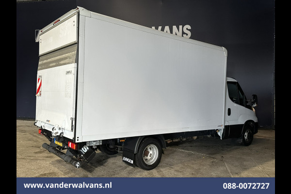 Iveco Daily 35C16H 157pk Dubbel Lucht Bakwagen 4.35m lang Laadklep Euro6 Airco | 980kg laadvermogen Bijrijdersbank