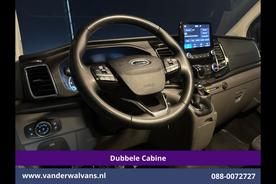 Ford Transit Custom 2.0 TDCI 170pk L2H1 Dubbele Cabine Euro6 Airco | 6-Zits | 2x zijdeur | Apple Carplay | LED | LM Velgen | Cruisecontrol Android Auto, Stoelverwarming, Verwarmde voorruit, Parkeersensoren, Sidebars