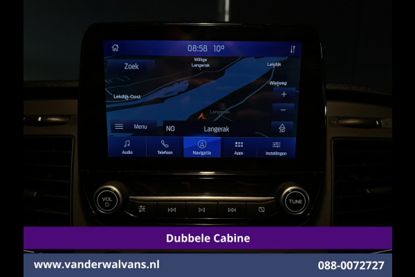 Ford Transit Custom 2.0 TDCI 131pk L2H1 Dubbele Cabine Euro6 Airco | 6-Zits | Navigatie | LED | Apple Carplay | Cruisecontrol Android Auto, Parkeersensoren, Achterklep, 2800kg trekvermogen