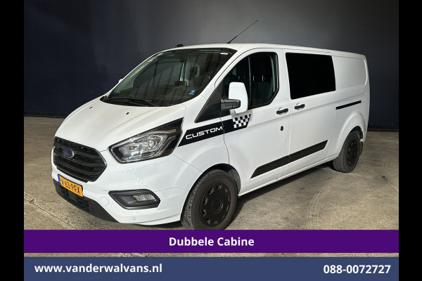 Ford Transit Custom 2.0 TDCI 170pk L2H1 Dubbele Cabine Euro6 Airco | 5-Zits | 2x Zijdeur | Camera | Navigatie | LED, Apple Carplay, Android Auto, Cruisecontrol, Verwarmde voorruit, Trekhaak, Parkeersensoren