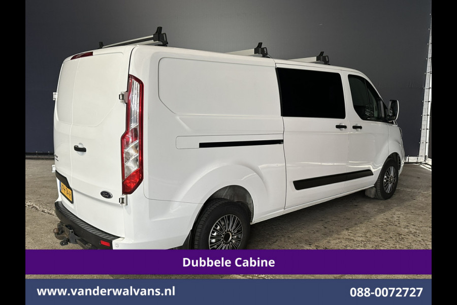 Ford Transit Custom 2.0 TDCI 130pk L2H1 Dubbele Cabine Euro6 Airco | 6-Zits | Camera | LED | Cruisecontrol | 2800kg Trekhaak Android Auto, Verwarmde voorruit, Stoelverwarming, Parkeersensoren, Dakdragers