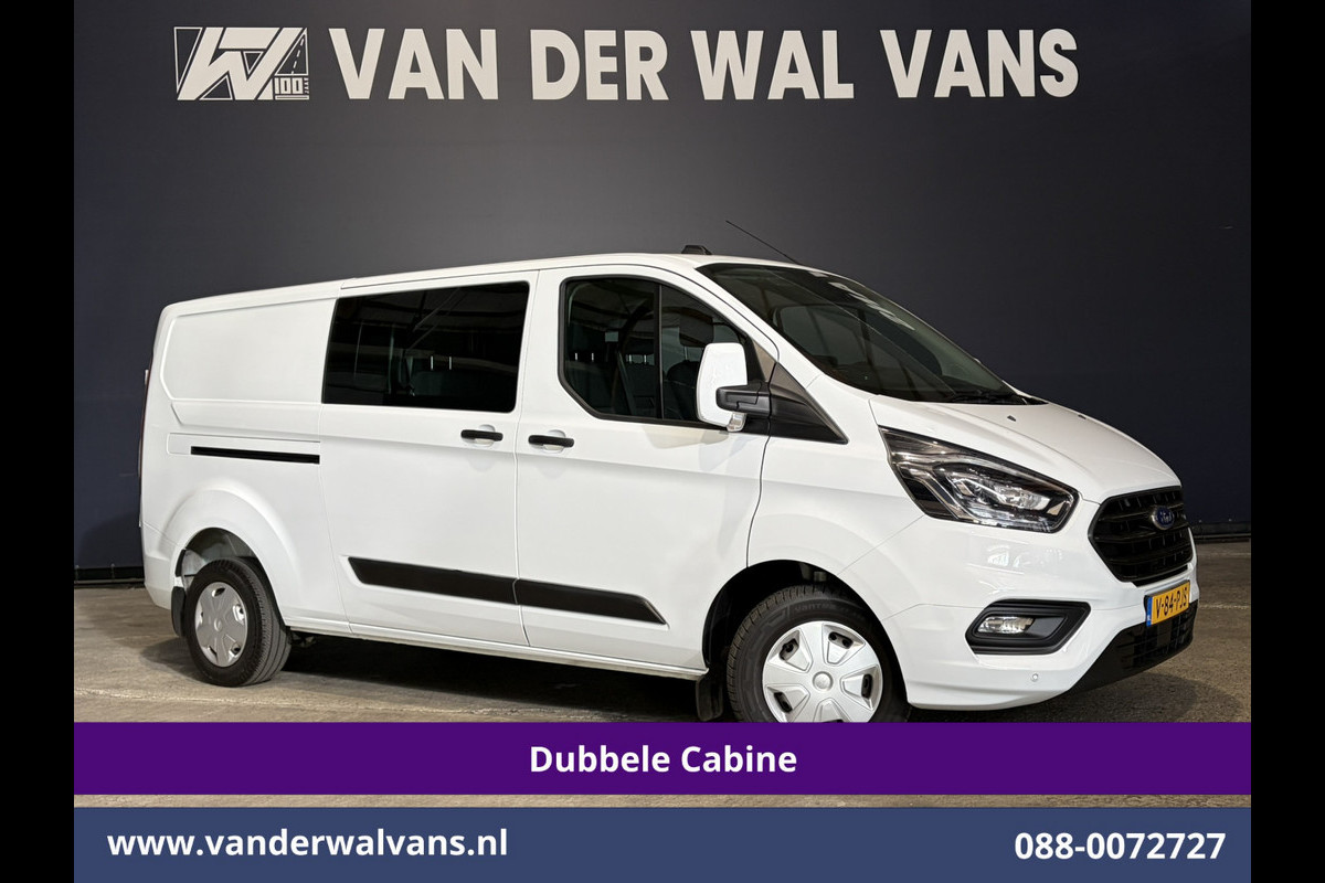 Ford Transit Custom 2.0 TDCI 131pk L2H1 Dubbele Cabine Euro6 Airco | 6-Zits | Camera | Apple Carplay | Xenon | Cruisecontrol 2540kg Trekhaak, Android Auto, Verwarmde voorruit, Parkeersensoren