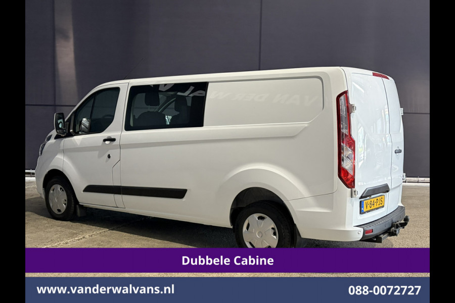 Ford Transit Custom 2.0 TDCI 131pk L2H1 Dubbele Cabine Euro6 Airco | 6-Zits | Camera | Apple Carplay | Xenon | Cruisecontrol 2540kg Trekhaak, Android Auto, Verwarmde voorruit, Parkeersensoren