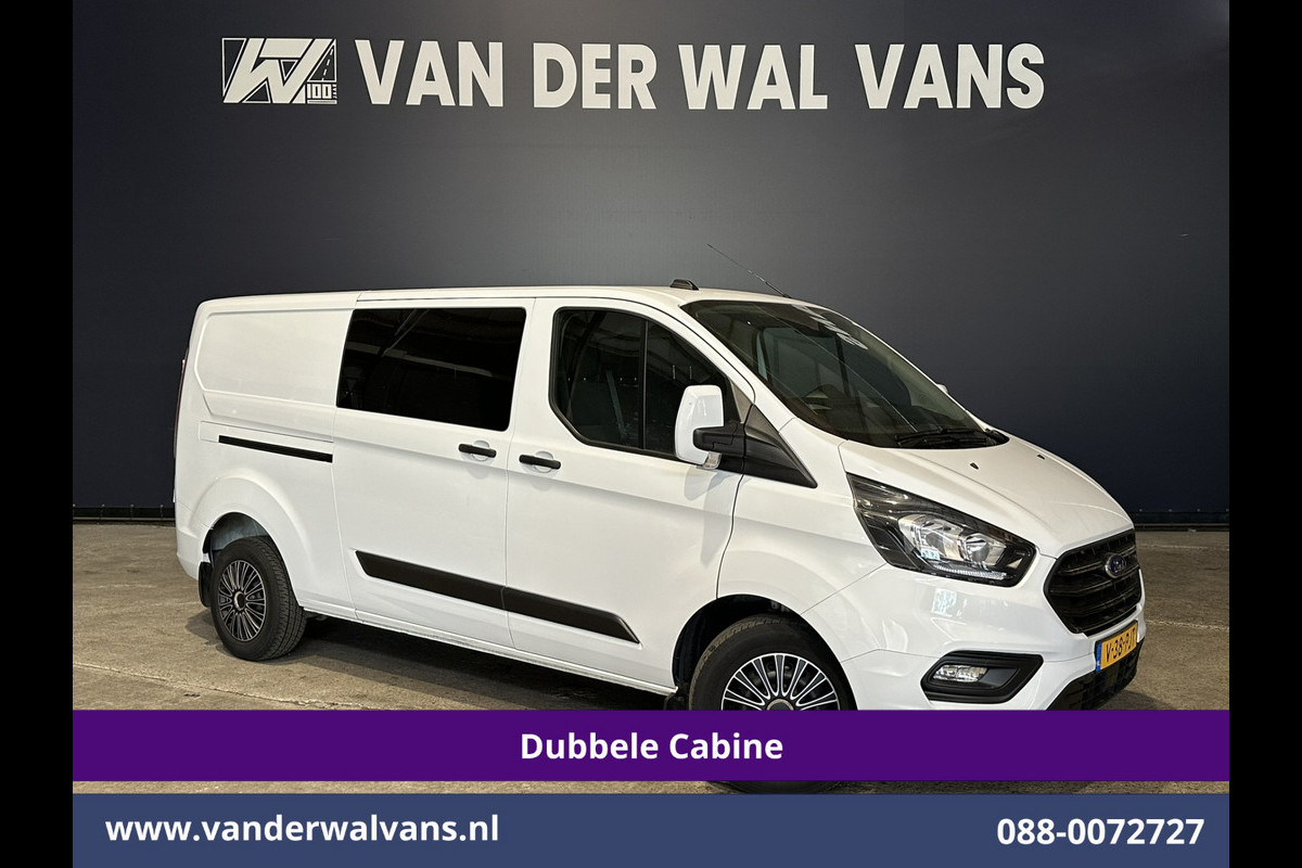 Ford Transit Custom 2.0 TDCI 130pk L2H1 Dubbele Cabine Euro6 Airco | 6-Zits | LED | Cruisecontrol | Trekhaak Parkeersensoren, Verwarmde voorruit