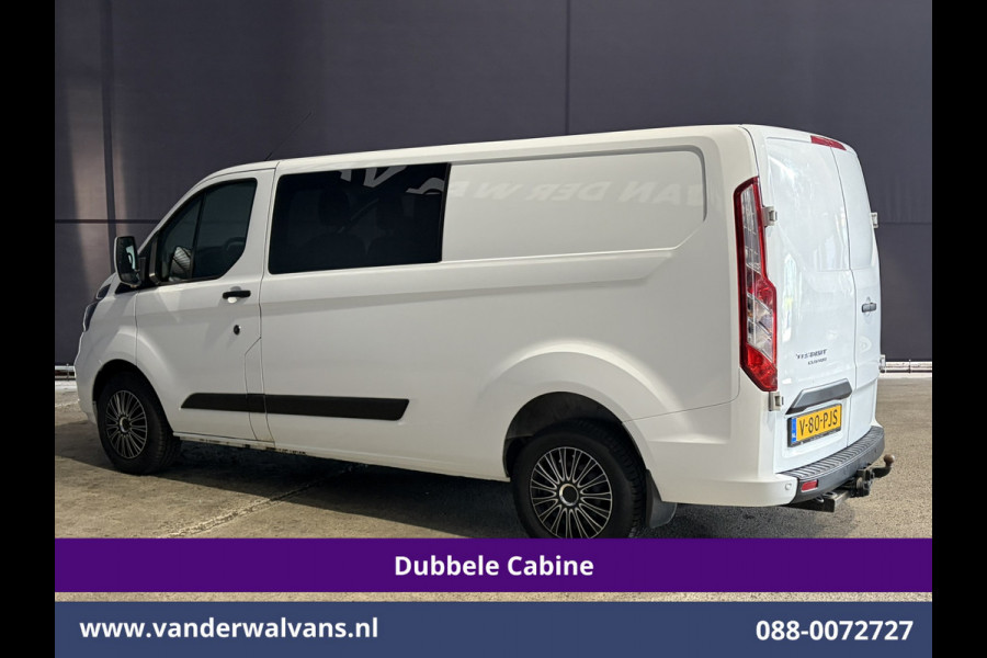 Ford Transit Custom 2.0 TDCI 131pk L2H1 Dubbele Cabine Euro6 Airco | 6-Zits | Cruisecontrol | 2550kg Trekhaak Verwarmde voorruit, Parkeersensoren