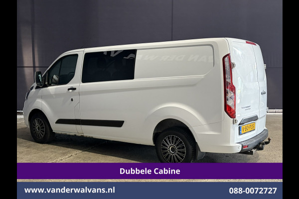 Ford Transit Custom 2.0 TDCI 131pk L2H1 Dubbele Cabine Euro6 Airco | 6-Zits | Cruisecontrol | 2550kg Trekhaak Verwarmde voorruit, Parkeersensoren