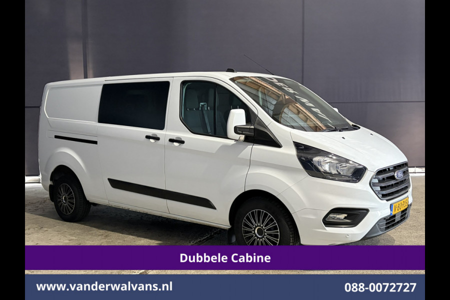 Ford Transit Custom 2.0 TDCI 131pk L2H1 Dubbele Cabine Euro6 Airco | 6-Zits | Cruisecontrol | 2550kg Trekhaak Verwarmde voorruit, Parkeersensoren