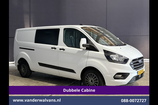 Ford Transit Custom 2.0 TDCI 131pk L2H1 Dubbele Cabine Euro6 Airco | 6-Zits | Cruisecontrol | 2550kg Trekhaak Verwarmde voorruit, Parkeersensoren