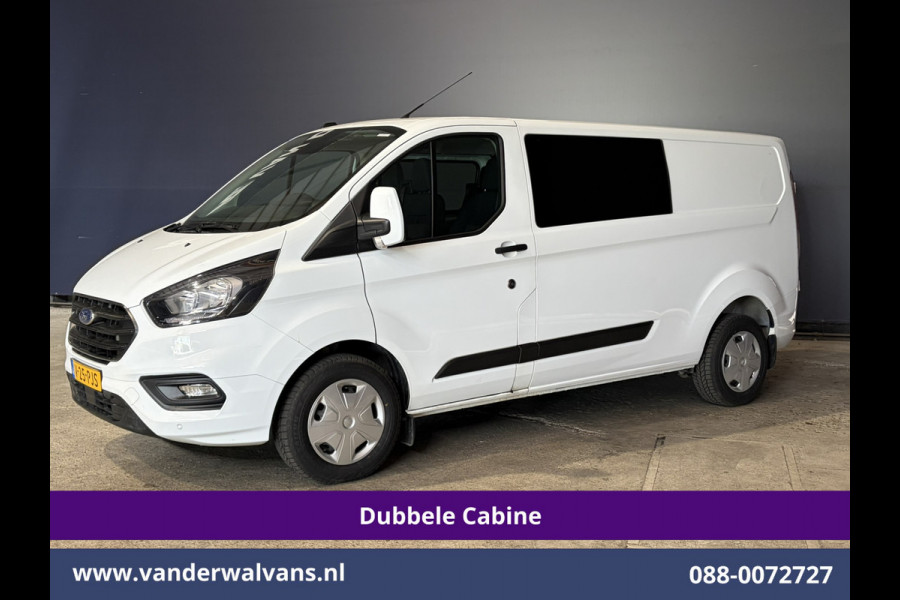 Ford Transit Custom 2.0 TDCI 131pk L2H1 Dubbele Cabine Euro6 Airco | 6-Zits | Cruisecontrol | 2550kg Trekhaak Verwarmde voorruit, Parkeersensoren