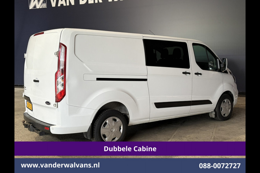 Ford Transit Custom 2.0 TDCI 131pk L2H1 Dubbele Cabine Euro6 Airco | 6-Zits | Cruisecontrol | 2550kg Trekhaak Verwarmde voorruit, Parkeersensoren