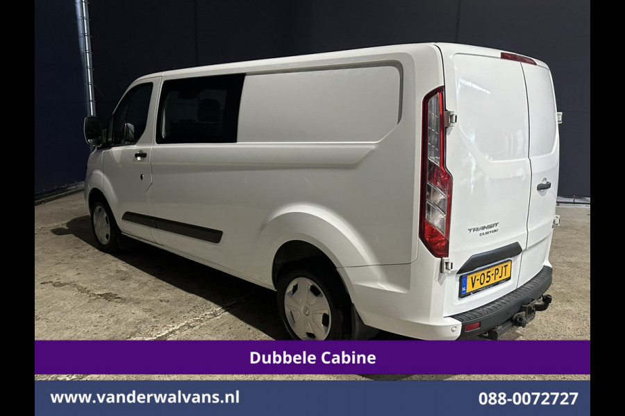 Ford Transit Custom 2.0 TDCI 130pk L2H1 Dubbele Cabine Euro6 Airco | 6-Zits | LED | Cruisecontrol | Trekhaak Parkeersensoren, Verwarmde voorruit