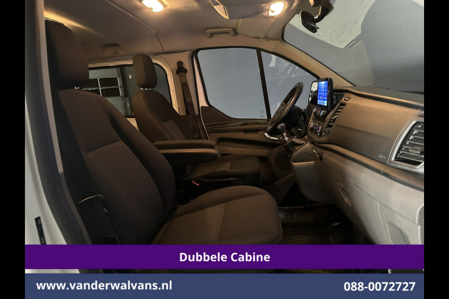 Ford Transit Custom 2.0 TDCI 131pk L2H1 Dubbele Cabine Euro6 Airco | 5-Zits | Xenon | Navigatie | Cruisecontrol | LED | 2800kg Trekhaak Stoelverwarming, Parkeersensoren, Achterklep
