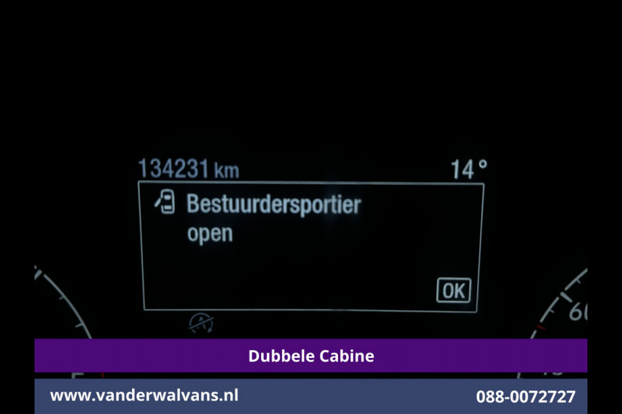 Ford Transit Custom 2.0 TDCI 131pk L2H1 Dubbele Cabine Euro6 Airco | 5-Zits | Xenon | Navigatie | Cruisecontrol | LED | 2800kg Trekhaak Stoelverwarming, Parkeersensoren, Achterklep