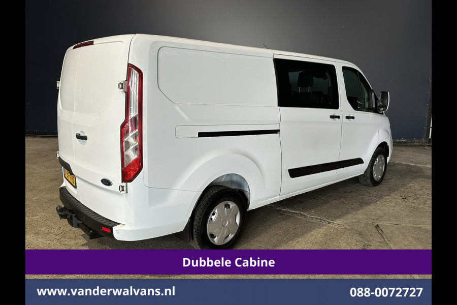 Ford Transit Custom 2.0 TDCI 131pk L2H1 Dubbele Cabine Euro6 Airco | 5-Zits | Camera | LED | 2800kg Trekhaak | Apple Carplay Cruisecontrol, Android Auto, Stoelverwarming, Verwarmde Voorruit, Parkeersensoren