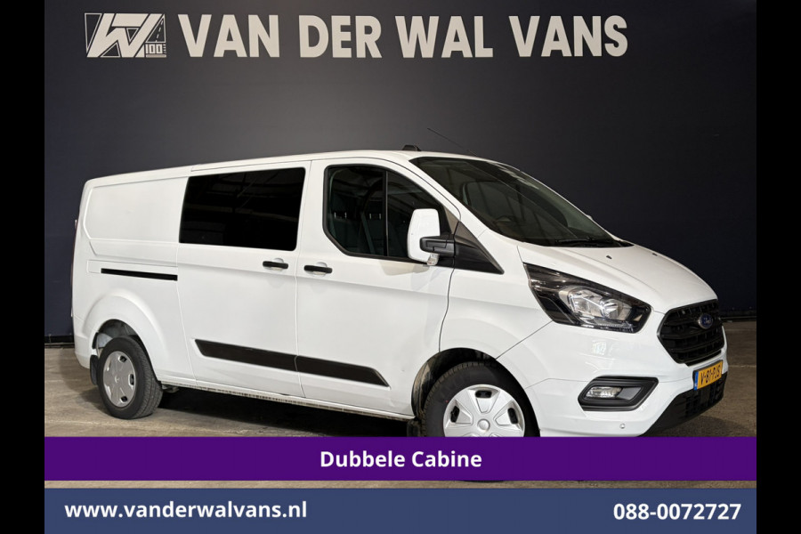 Ford Transit Custom 2.0 TDCI 131pk L2H1 Dubbele Cabine Euro6 Airco | 6-Zits | Cruisecontrol | Trekhaak Verwarmde voorruit, Parkeersensoren