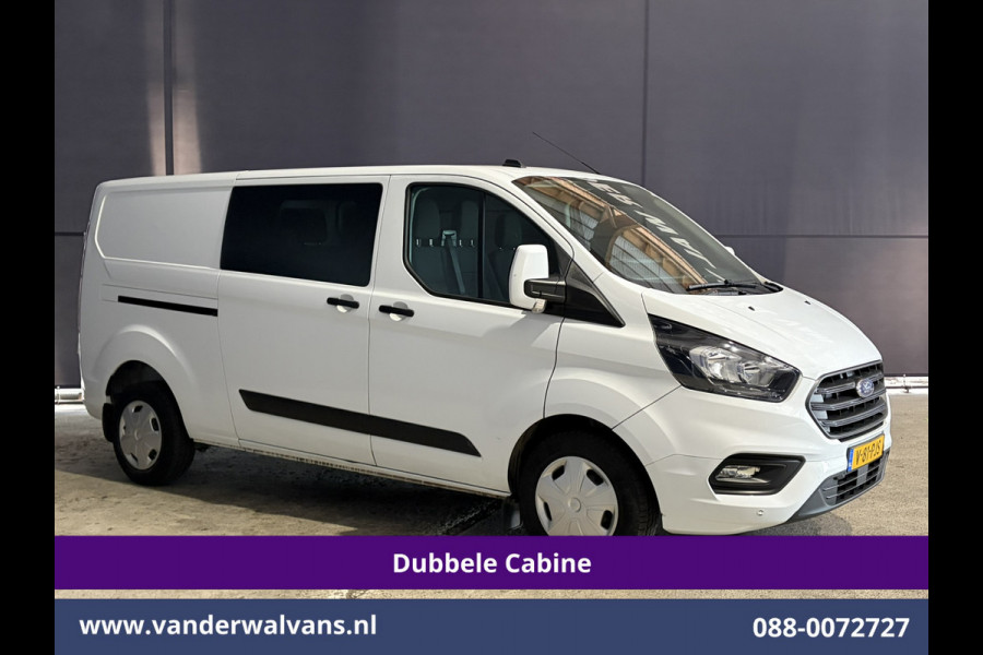 Ford Transit Custom 2.0 TDCI 131pk L2H1 Dubbele Cabine Euro6 Airco | 6-Zits | Cruisecontrol | Trekhaak Verwarmde voorruit, Parkeersensoren