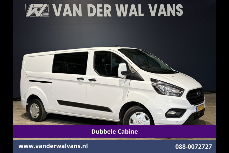 Ford Transit Custom 2.0 TDCI L2H1 Dubbele Cabine Inrichting Euro6 Airco | 6-Zits | Camera | LED | Apple Carplay | 2750kg Trekhaak Android Auto, Cruisecontrol, Verwarmde voorruit, Parkeersensoren