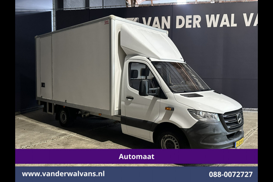 Mercedes-Benz Sprinter 314CDI 143pk Automaat Bakwagen 21m3 KUUB Laadklep Zijdeur Euro6 Airco | Bijrijdersbank Lat om Lat betimmering, Leder