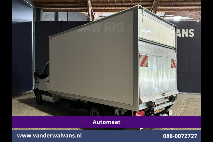 Mercedes-Benz Sprinter 314CDI 143pk Automaat Bakwagen 21m3 KUUB Laadklep Zijdeur Euro6 Airco | Bijrijdersbank Lat om Lat betimmering, Leder