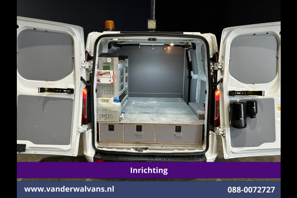 Ford Transit Custom 2.0 TDCI L1H1 Inrichting Euro6 Airco | Camera | Omvormer | LED | Cruisecontrol | Android Auto Stoelverwarming, Verwarmde voorruit, Parkeersensoren, Bijrijdersbank, 2500kg Trekhaak