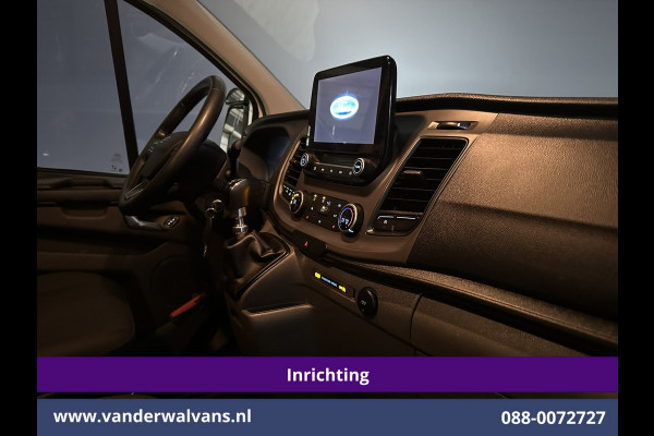 Ford Transit Custom 2.0 TDCI L1H1 Inrichting Euro6 Airco | Camera | Omvormer | LED | Cruisecontrol | Android Auto Stoelverwarming, Verwarmde voorruit, Parkeersensoren, Bijrijdersbank, 2500kg Trekhaak